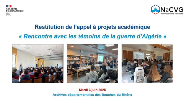 Appel à projet témoins algérie